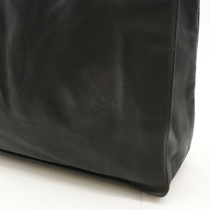 Chanel Coco Mark Tote Bag Shoulder Leather Black