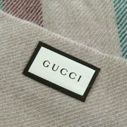 Gucci 387574 4G200 100% Wool Sherry Line Fringed Shawl/Stole/Scarf