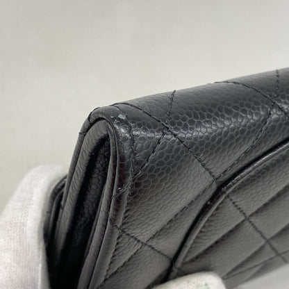 Chanel Matelasse Caviar Leather Long Wallet