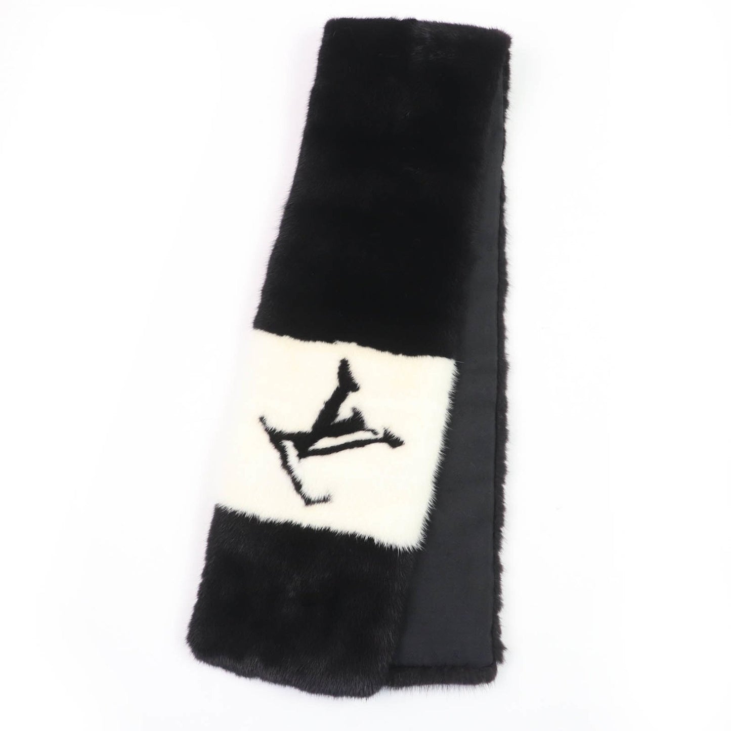Louis Vuitton 2022 Louis Vuitton Echarpe Gaugram Mink Fur Shawl With Lv Logo