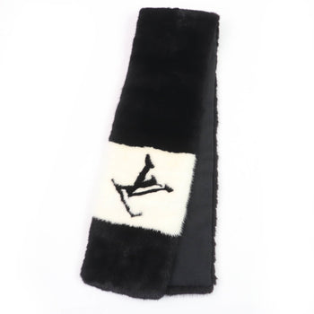 Louis Vuitton 2022 Louis Vuitton Echarpe Gaugram Mink Fur Shawl With Lv Logo