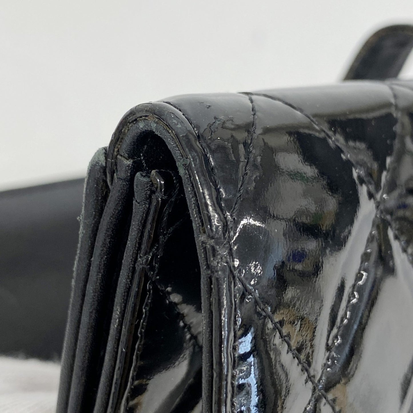 Chanel Matelasse Patent Leather Long Wallet