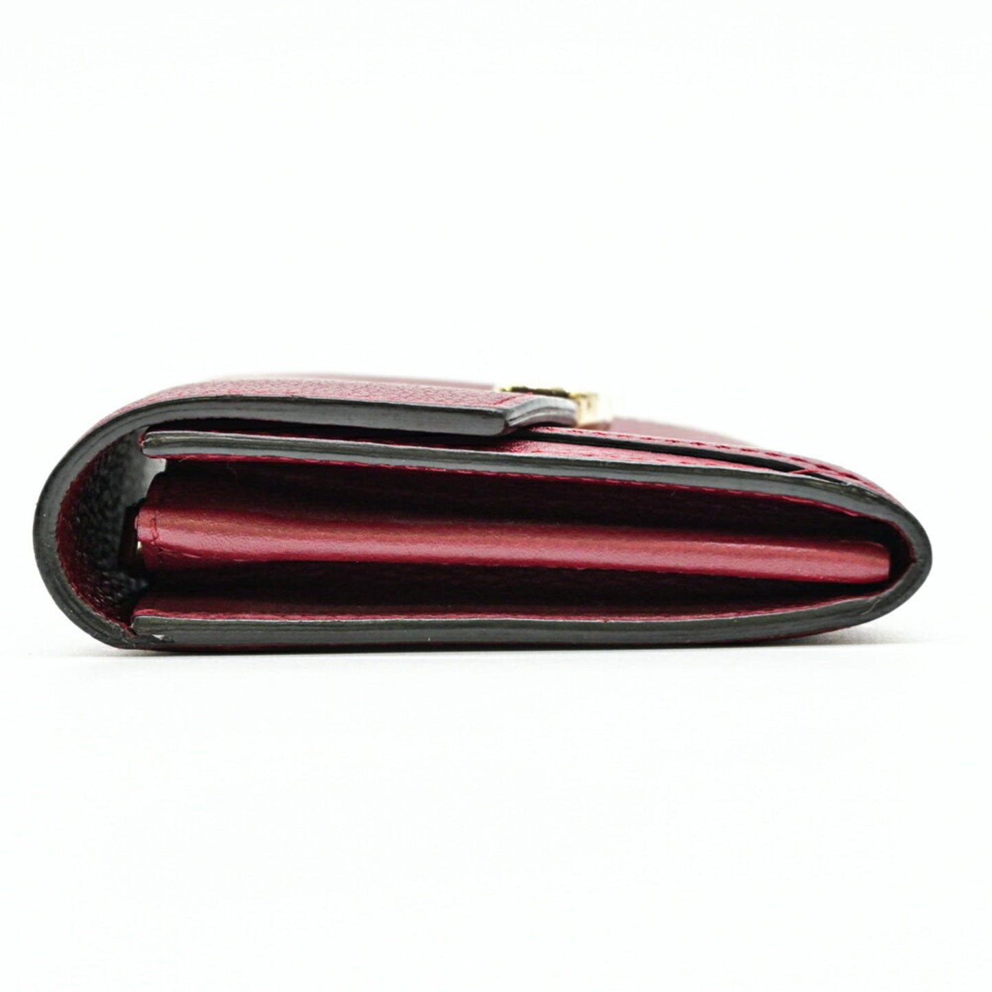 Cartier C De Compact Wallet Bi-Fold Leather Bordeaux Red L3001502