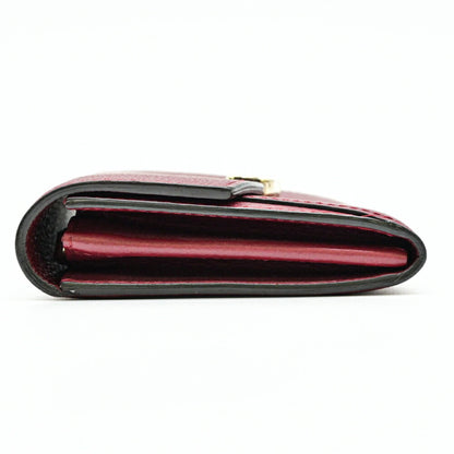 Cartier C De Compact Wallet Bi-Fold Leather Bordeaux Red L3001502