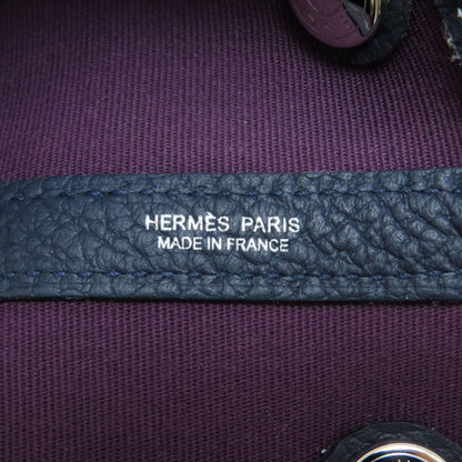 Hermes Garden Tpm Purple Handbag Canvas