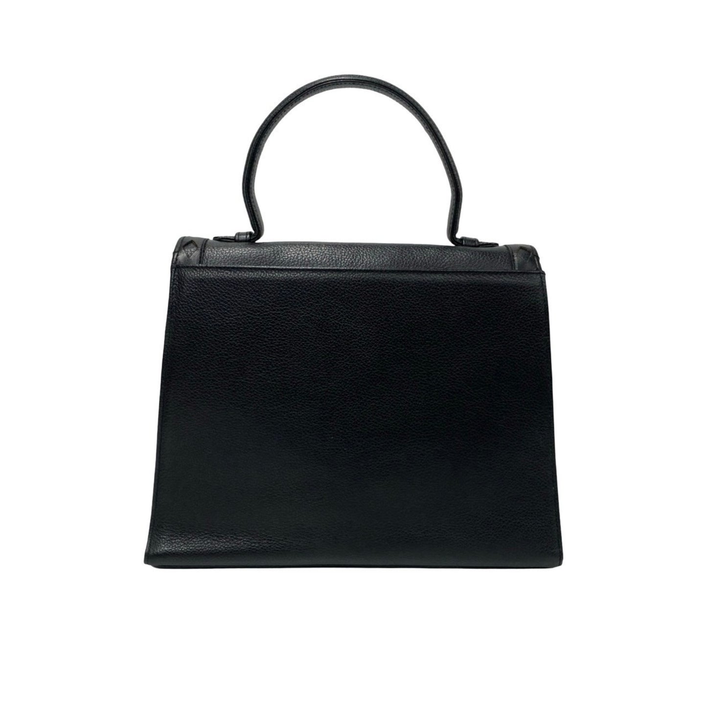 Yves Saint Laurent Logo Hardware Leather 2-Way Shoulder Bag/Handbag Black 31064