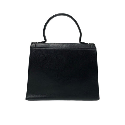 Yves Saint Laurent Logo Hardware Leather 2-Way Shoulder Bag/Handbag Black 31064