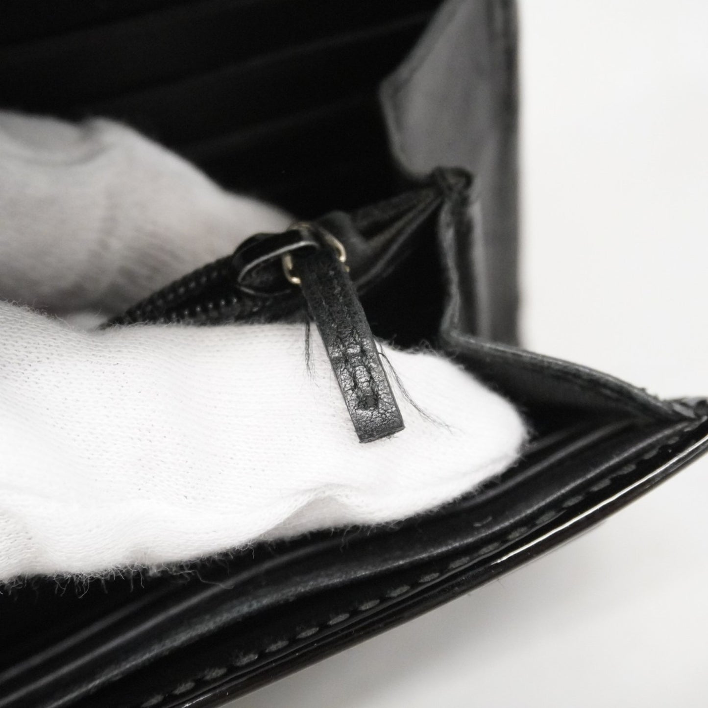 Gucci Micro Guccissima Long Wallet 309760 Enamel Black