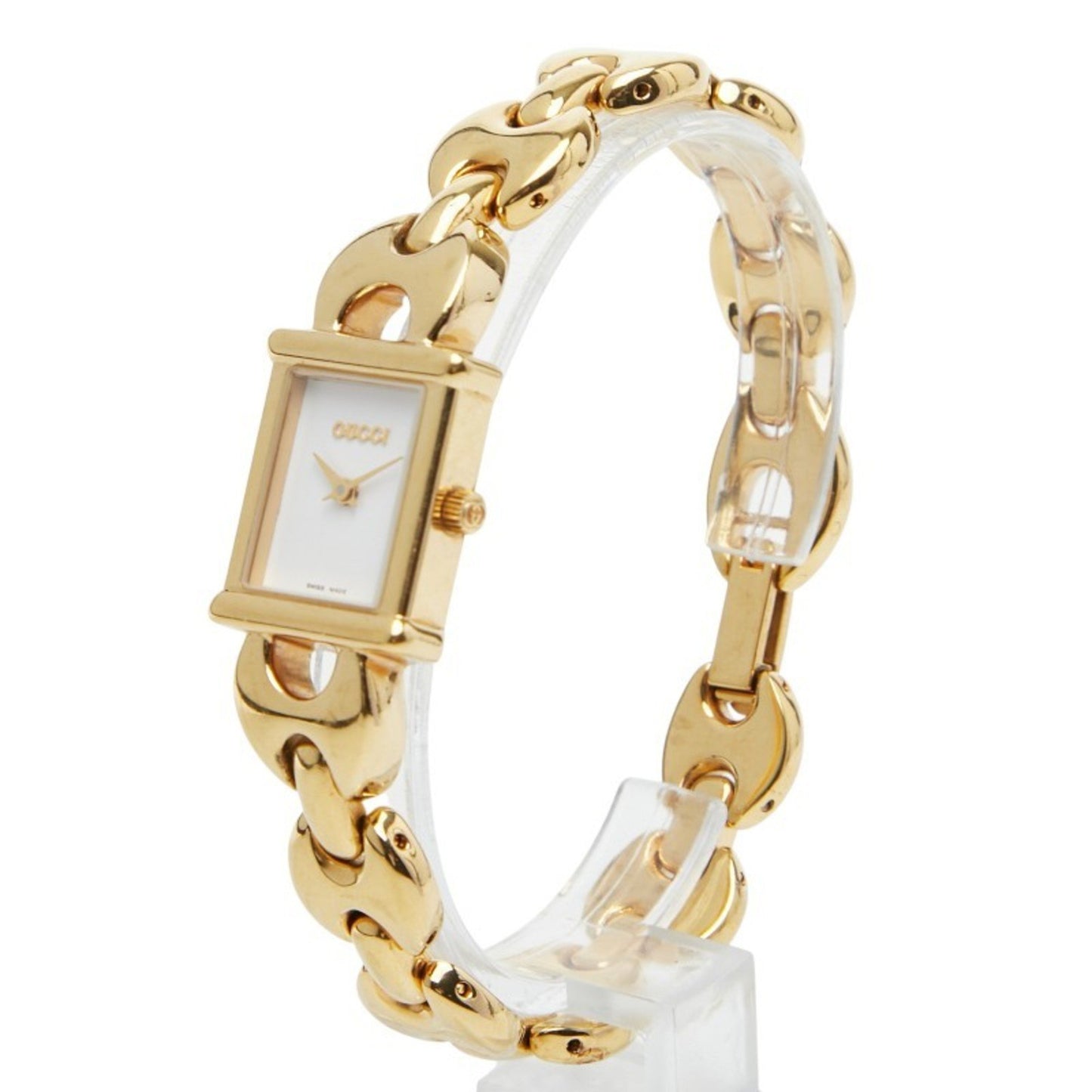 Gucci 1800L Quartz Watch With White Dial And Stainless Steel