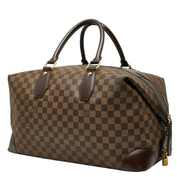 Louis Vuitton Damier Vase Lav Boston Bag N41537 Brown Leather