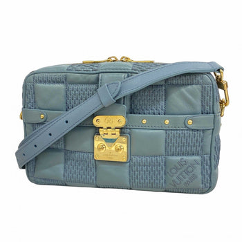 Louis Vuitton Damier Giant Troca Pm Shoulder Bag M59115 Glacier Blue