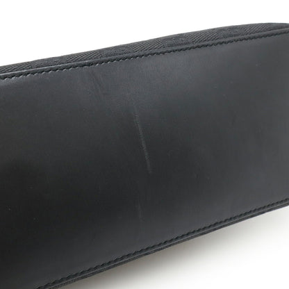 Gucci Gg Canvas Shoulder Bag Leather Black 90646