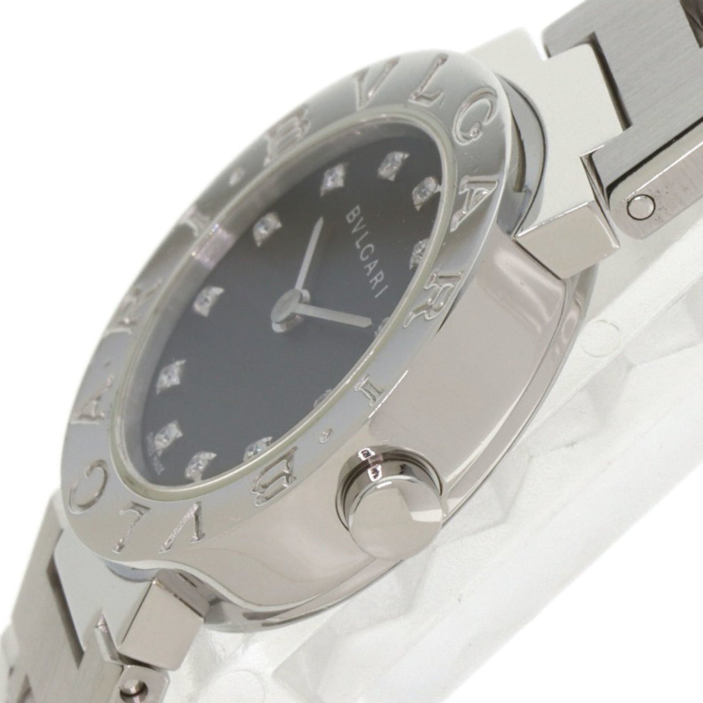 Bvlgari Bb23Ss/12 12P Diamond Watch Stainless Steel/Ss