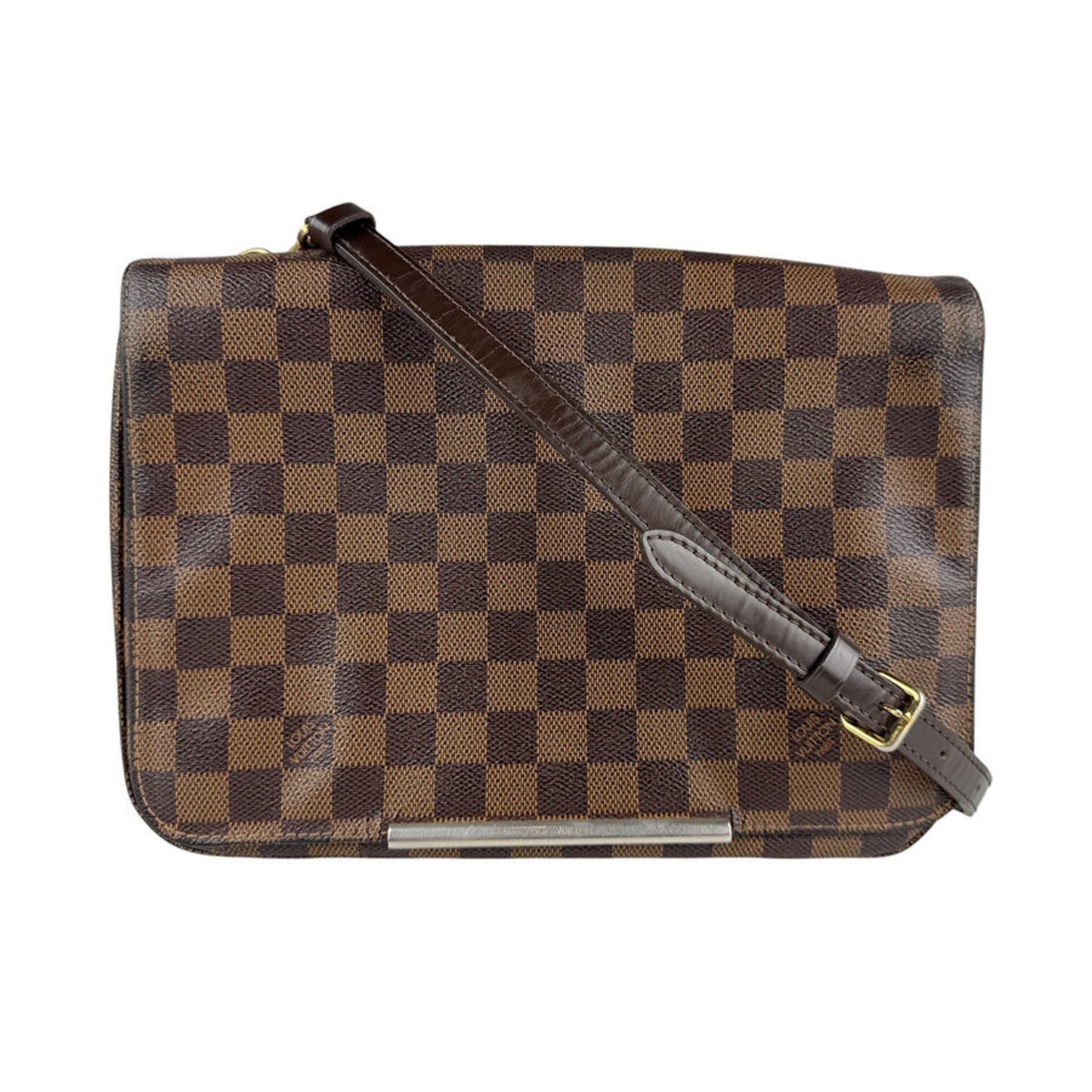 Louis Vuitton Damier Hoxton Gm Shoulder Bag In Brown Canvas