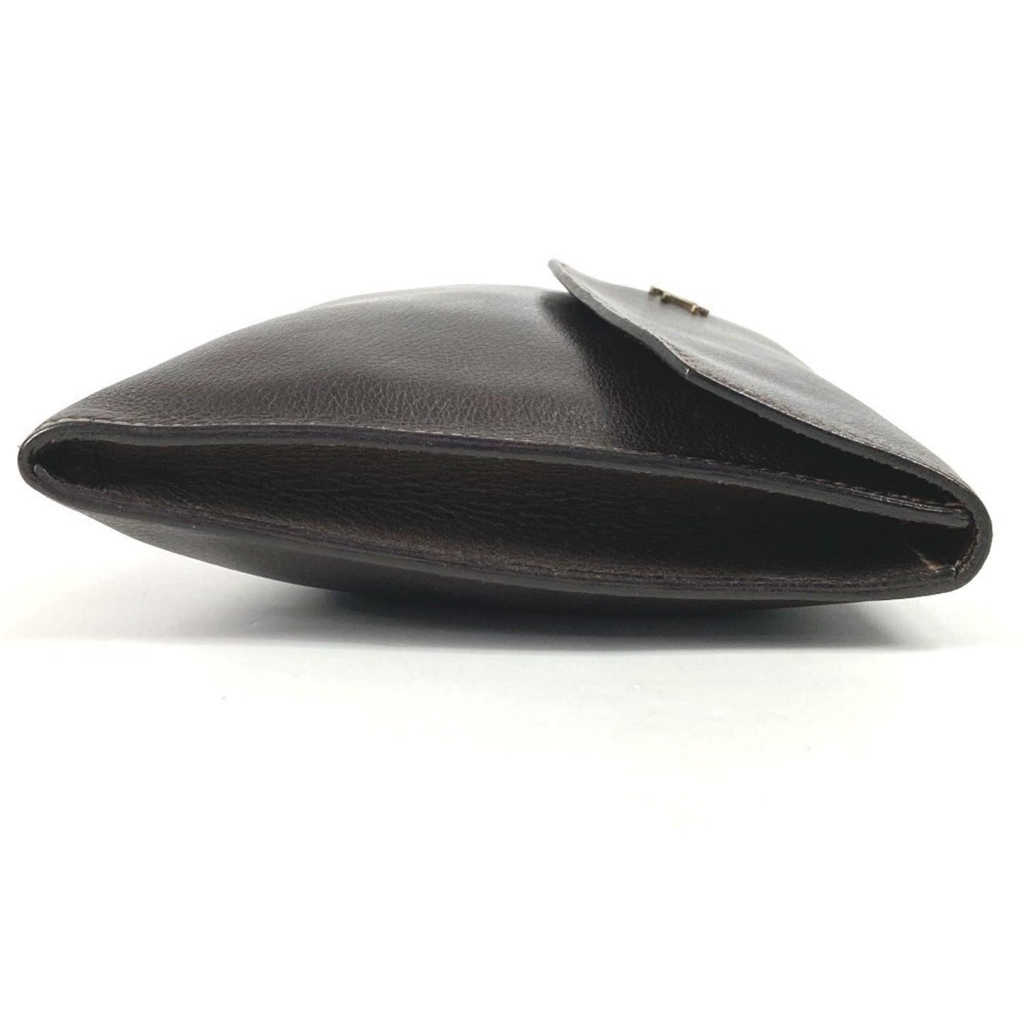 Hermes Vintage Logo Bag Pouch Flap Second Clutch Leather