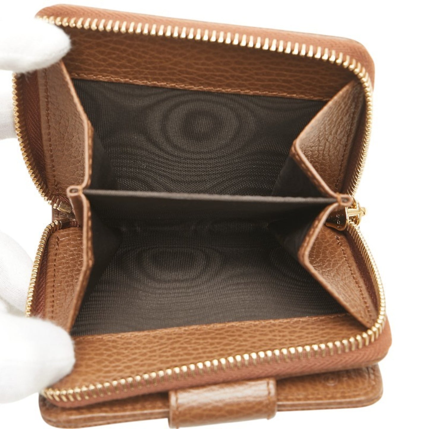 Gucci Gg Canvas Bifold Wallet 346056 Beige Brown Leather