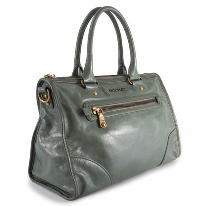 Miu Miu Miu Vitello Shine Handbag Rl0043 Leather Green