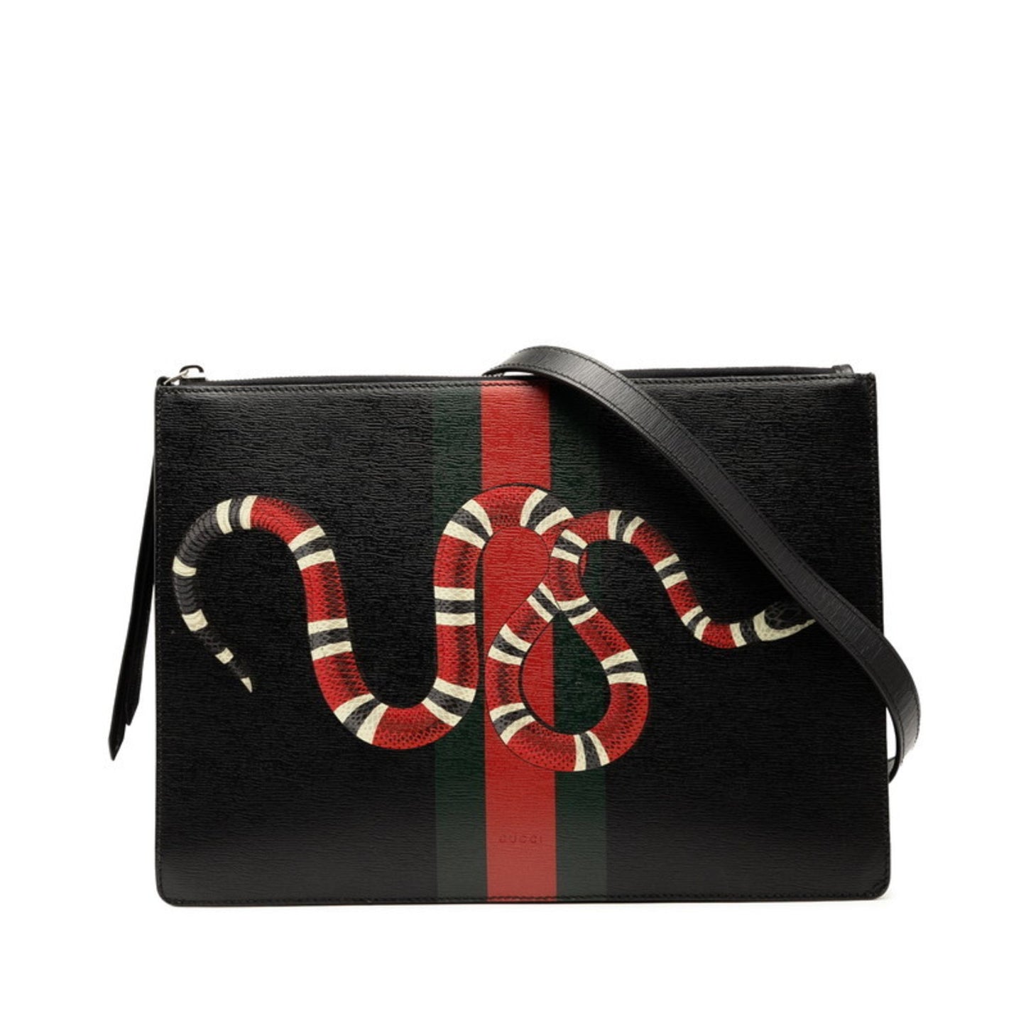 Gucci Sherry Line Clutch/Shoulder Bag 429016 Black/Multicolor Leather