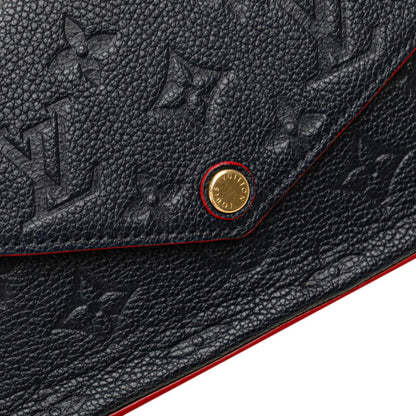 Louis Vuitton Monogram Empreinte Pochette Felicie Crossbody Chain Shoulder Bag M64099 Marine Rouge