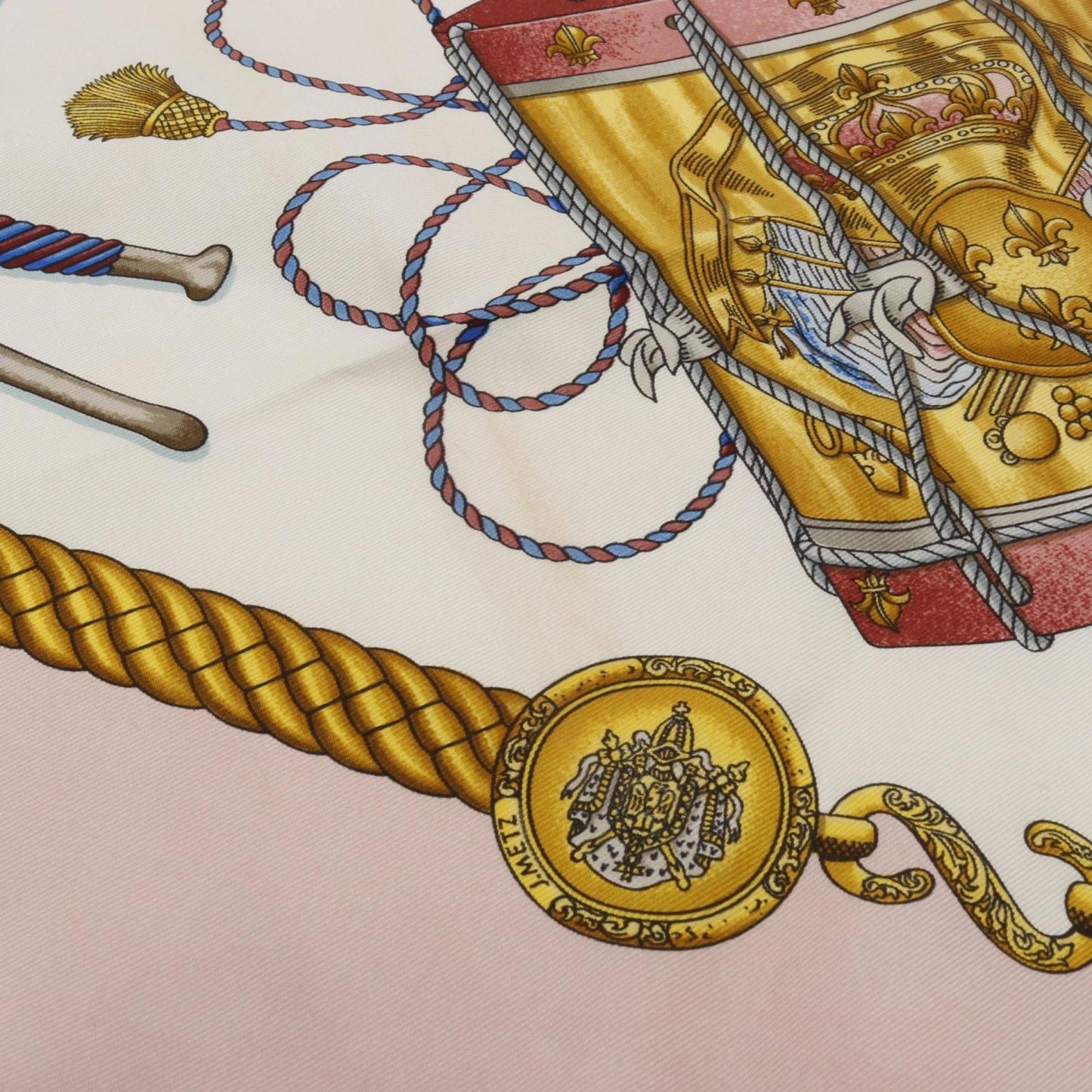 Herms Hermes Carr 90 Les Tambours Silk Scarf