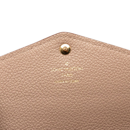 Louis Vuitton Monogram Empreinte Portefeuille Sarah Long Wallet M63465 Vison Greige Leather