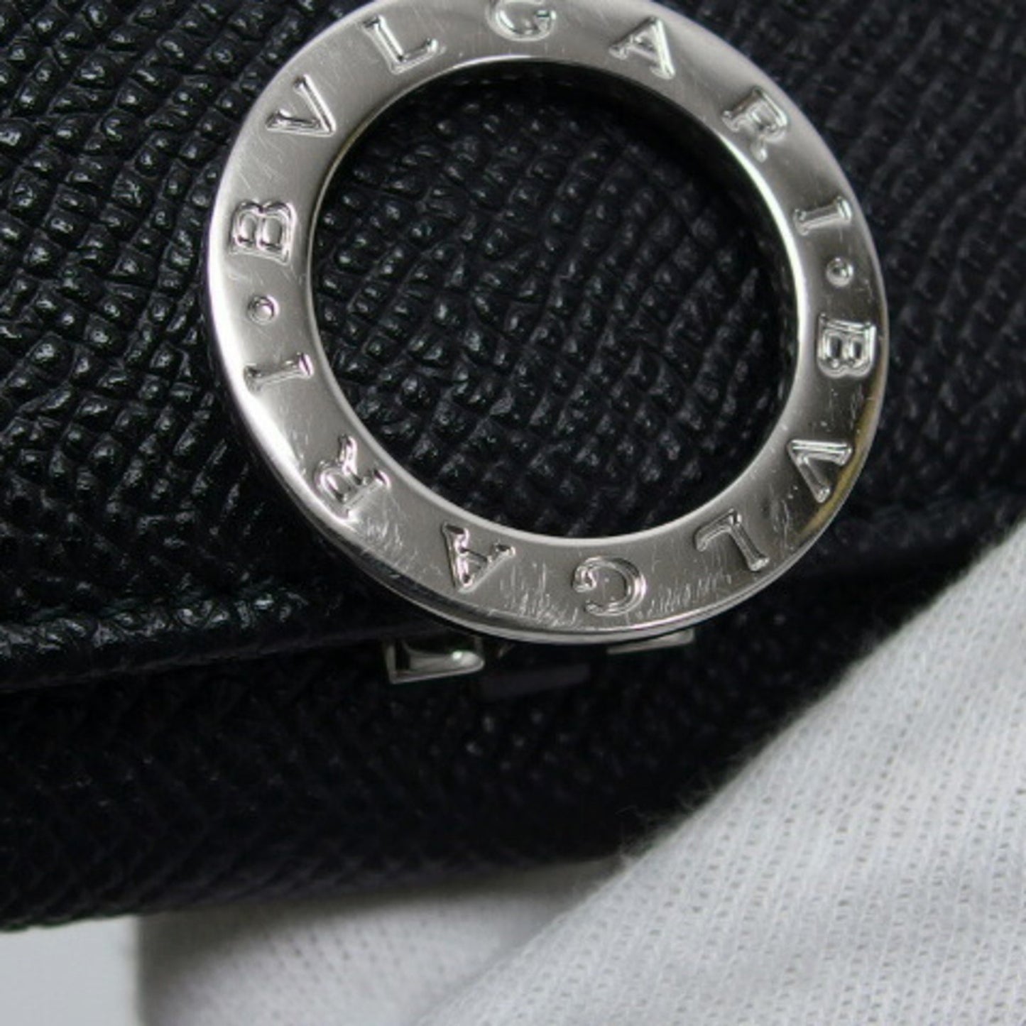 Bvlgari Clip Card Case Business Holder Black Unused