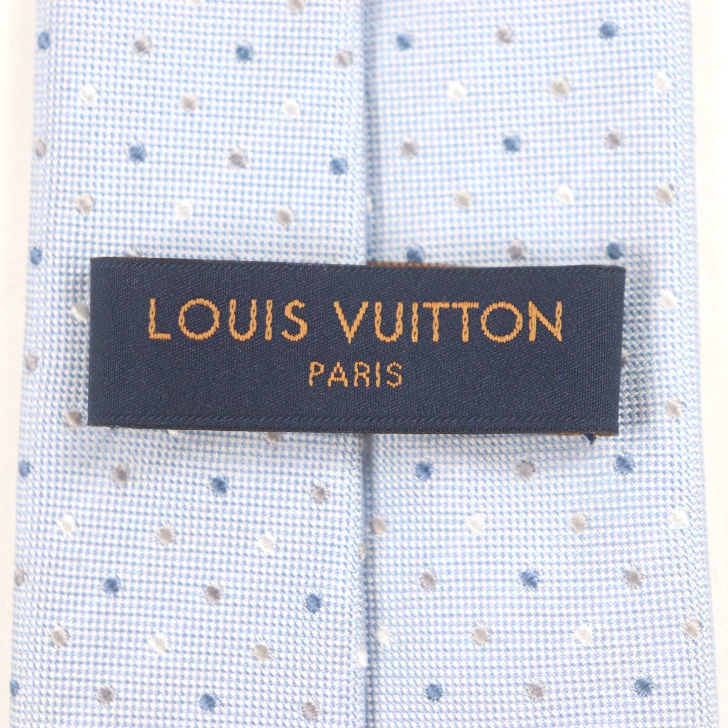 Louis Vuitton 2023 Louis Vuitton M76845 Monogram Gradient Dots 8Cm 100% Silk Tie Light Blue With Box