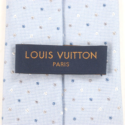 Louis Vuitton 2023 Louis Vuitton M76845 Monogram Gradient Dots 8Cm 100% Silk Tie Light Blue With Box