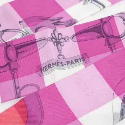 Hermes Mors Et Gourmettes Vichy Twilly Scarf 063206S