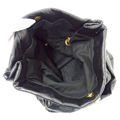 Balenciaga Monaco Medium Shoulder Bag In Black Leather (765945)