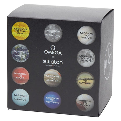 Omega X Swatch Moonswatch Mission To Mercury Watch So33A100 Quartz Movement Gray Dial Ceramic Nylon