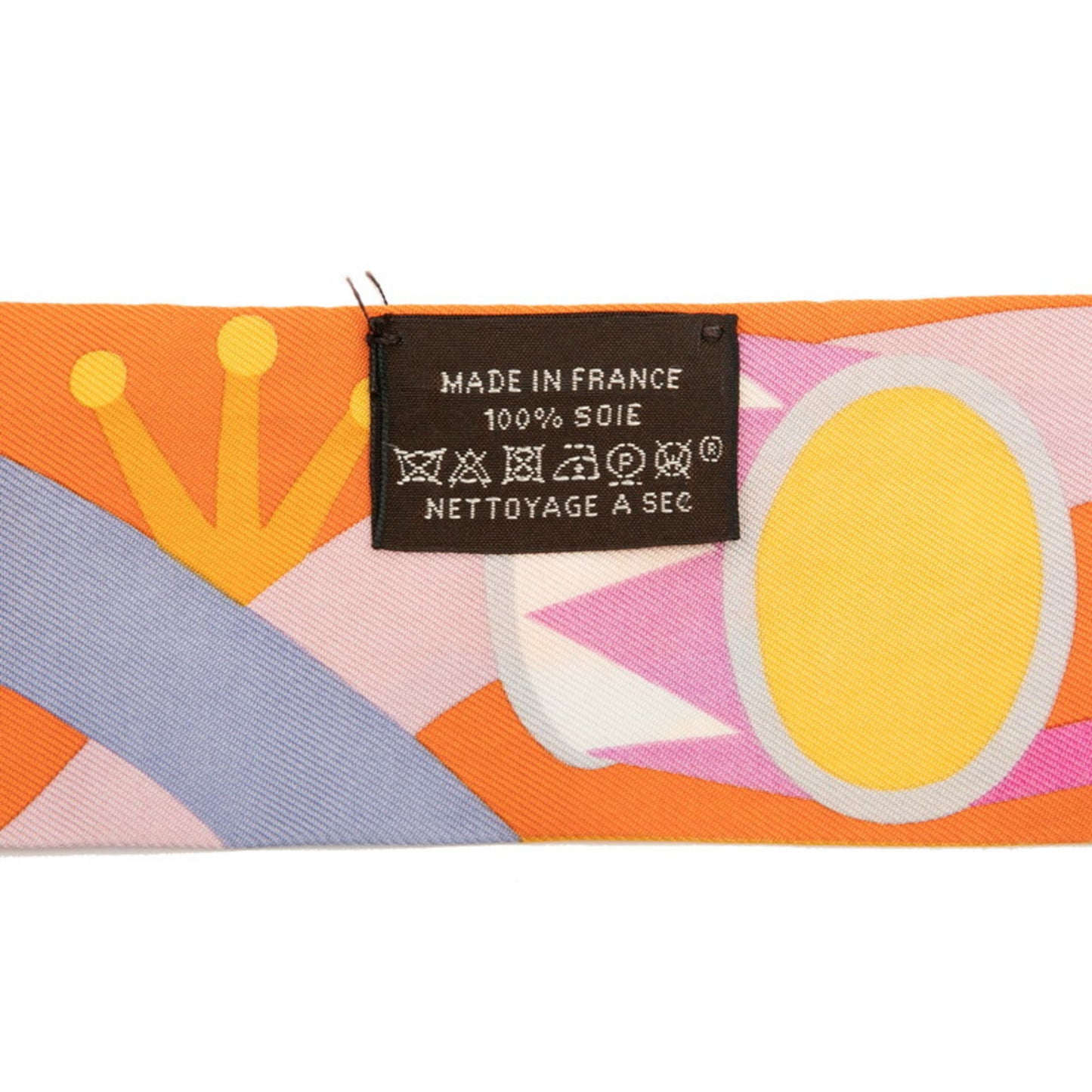 Hermes Herms Twilly "Parade En Fanfare" Scarf/Muffler In Orange