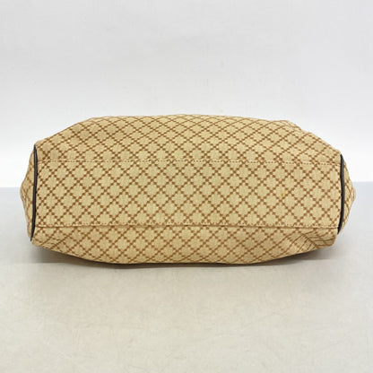 Gucci Diamante Handbag 211944 Canvas Brown Black