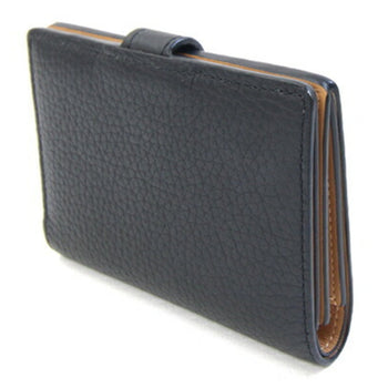 Louis Vuitton Bi-Fold Wallet Lv Vertical Compact M81561 Noir Taurillon Leather Mini Black Beige