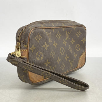 Louis Vuitton Monogram Marly Dragonne Pm Clutch Bag M51827 Brown