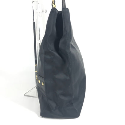 Versace Logo Sunburst Tote Bag With Chain Shoulder In Nylon/Leather