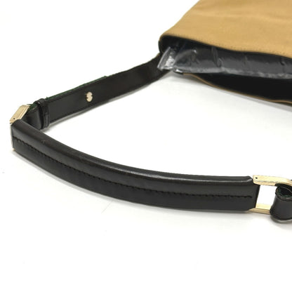 Gucci 001-4286 Vintage Sherry Line Bucket Shoulder Bag In Leather/Canvas