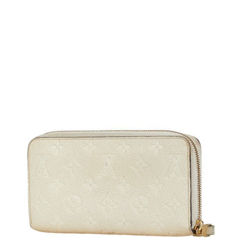 Louis Vuitton Monogram Empreinte Zippy Wallet Round Long M82212 Crme White Leather