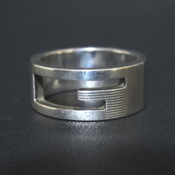Gucci Branded G Cutout Ring In Ag925 Silver