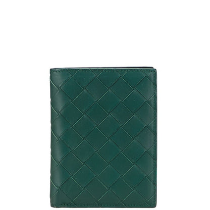 Bottega Veneta Intrecciato Long Wallet Green Leather