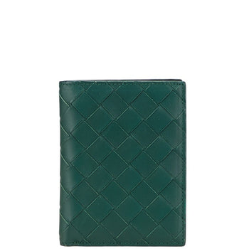 Bottega Veneta Intrecciato Long Wallet Green Leather