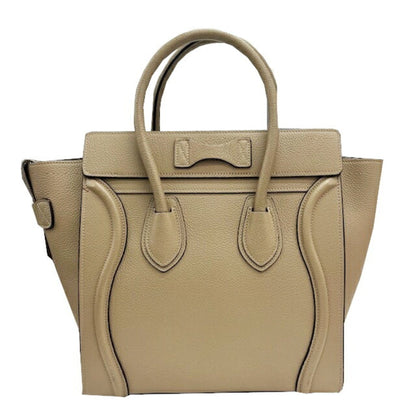 Celine Luggage Micro Shopper Leather Greige Handbag Tote Bag