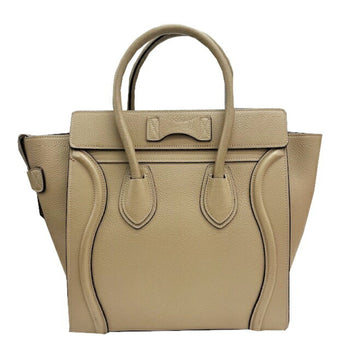 Celine Luggage Micro Shopper Leather Greige Handbag Tote Bag