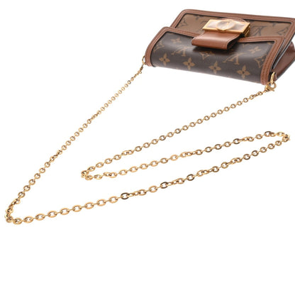 Louis Vuitton Monogram Reverse Portefeuille Dauphine Brown M68746 Women'S Canvas Shoulder Bag