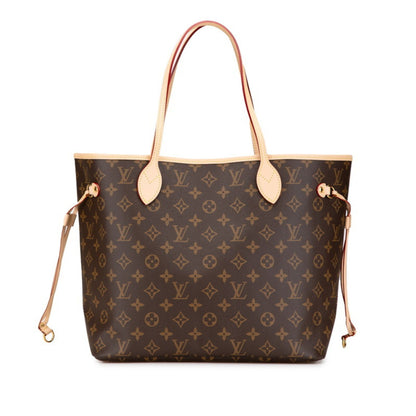 Louis Vuitton Monogram Neverfull Mm Tote Bag M40156 Brown Pvc Leather