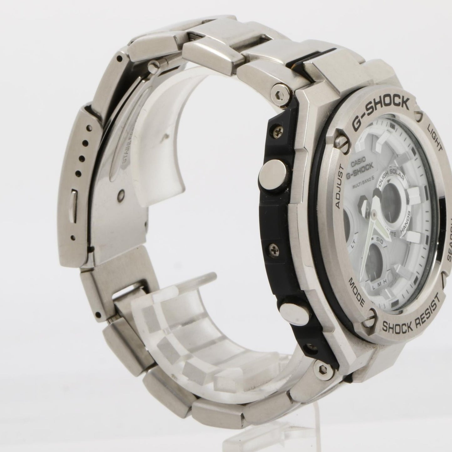 Casio Gshock Gsteel Gstw100 Series Watch (Gstw110D7Ajf) Silver Resin/Stainless Steel