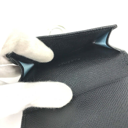 Bvlgari 30420 Bifold Business Card Holder Pass Case Card Case Black