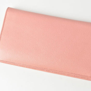 Chanel Wallet Long Here Mark Button Motif Leather Rose A20904