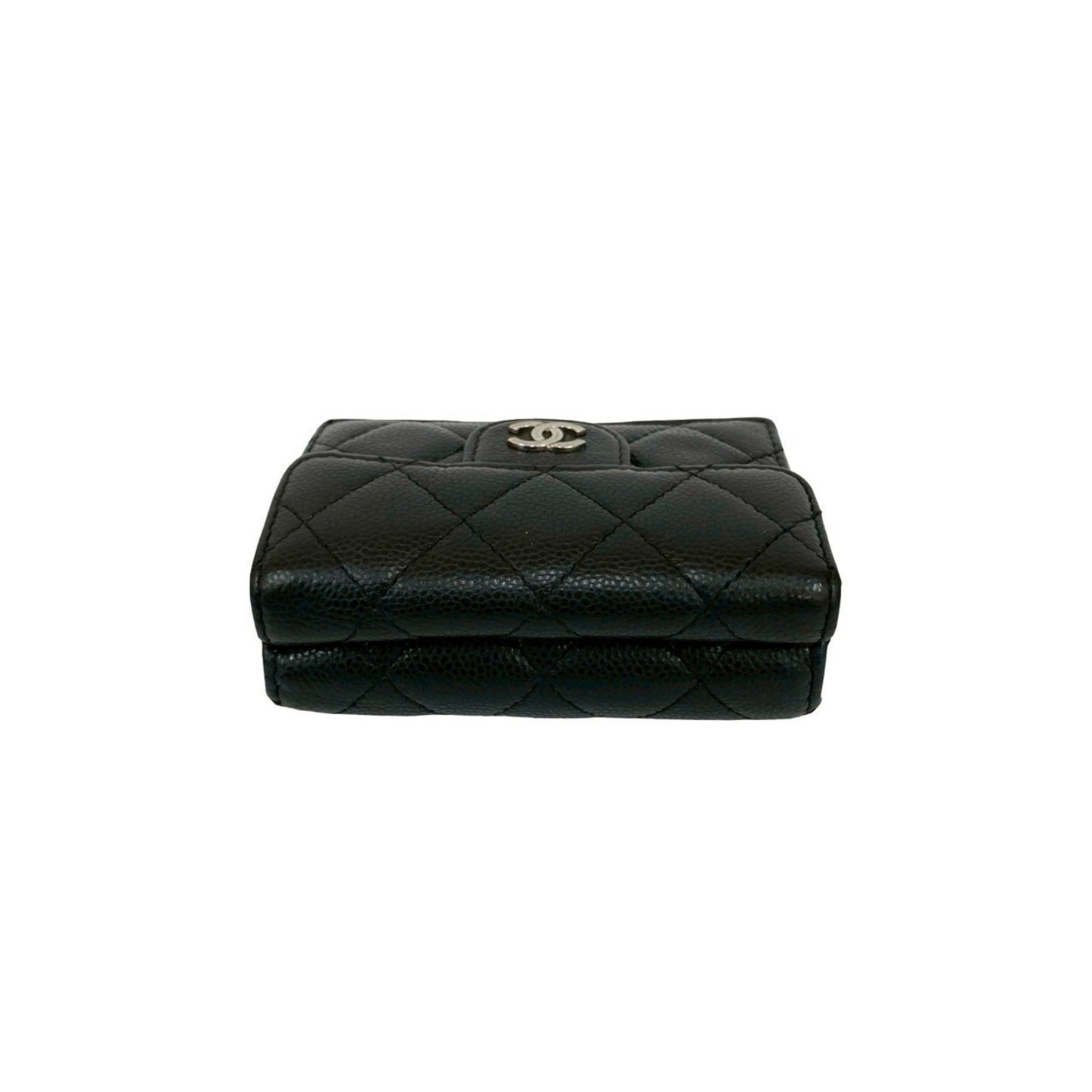 Chanel Matelasse Coco Caviar Leather Tri-Fold Wallet