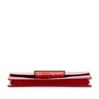 Celine Logo Clutch Bag In Red